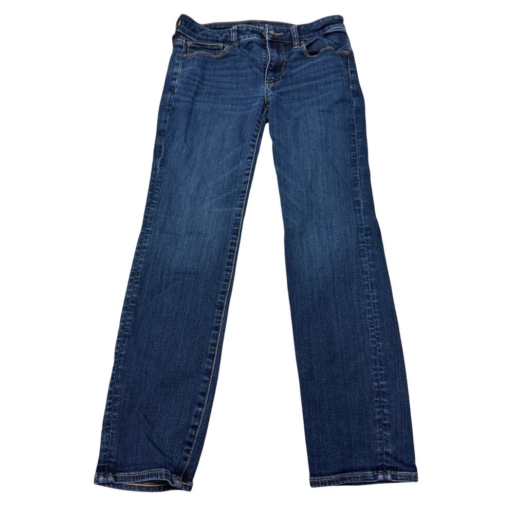 American Eagle Next Level Stretch Jeans Women 6 Short Dark Wash Straight Slim